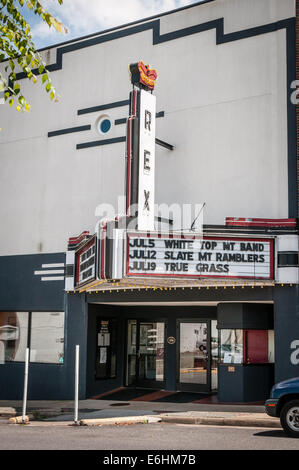 Rex Theater, 113 East Grayson Street, Galax, Virginia Stock Photo