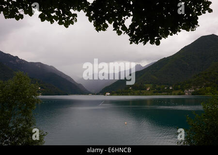 Lago di Ledro, west of lake Garda, Trento, Italy, Europe Stock Photo