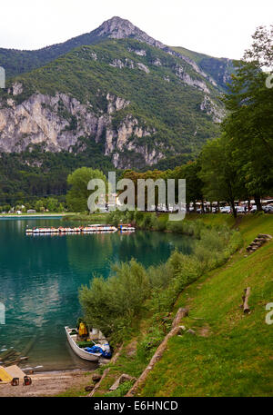 Lago di Ledro, west of lake Garda, Trento, Italy, Europe Stock Photo