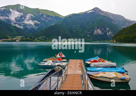 Lago di Ledro, west of lake Garda, Trento, Italy, Europe Stock Photo