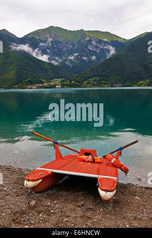 Lago di Ledro, west of lake Garda, Trento, Italy, Europe Stock Photo