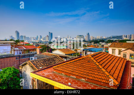 Xiamen, China cityscape from Gulangyu Island. Stock Photo