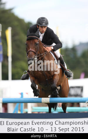 Blair Atholl, Scotland. 24th Aug, 2014. Blair Castle International Horse Trials. CCI overall winner Astier Nicolas (FRA) riding Quickly Du Buguet. Jumping for victory. Credit:  Action Plus Sports/Alamy Live News Stock Photo