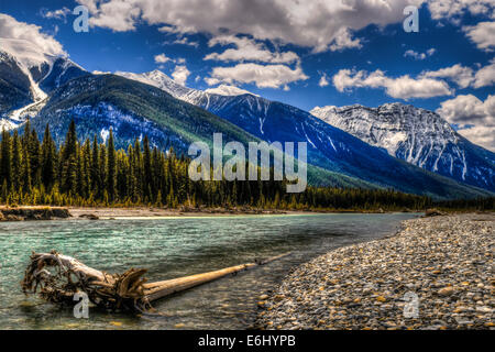 Scenic views of Kootenay National Park British Columbia Stock Photo