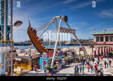 Pirate Ship at Santa Cruz Boardwalk, California, USA. Stock Photo