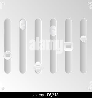Blank equalizer set with different buttons Stock Photo