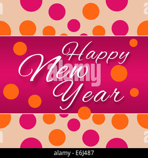Happy New Year 2014 Red Halftone Stock Photo