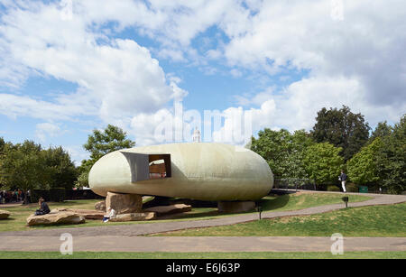 Serpentine Summer Pavilion 2014 outside The Serpentine Gallery in London designed by Smiljan Radic Overall Exterior View Stock Photo
