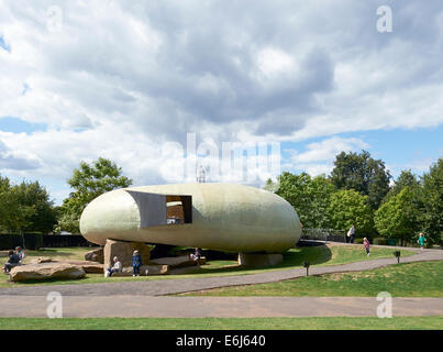 Serpentine Summer Pavilion 2014 outside The Serpentine Gallery in London designed by Smiljan Radic Overall Exterior View Stock Photo