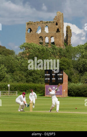 North Yorkshire village cricket match at Sheriff Hutton England Stock Photo