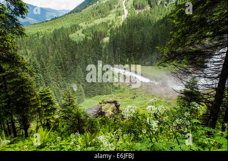 The Krimml Waterfalls in Austria. The falls are the highest in Europe and the fifth highest in the world. Stock Photo
