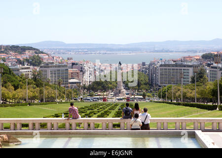 Lisbon Parks and Gardens Parque Eduardo VII green city space in Lisbon the capital and the largest city of Portugal Stock Photo