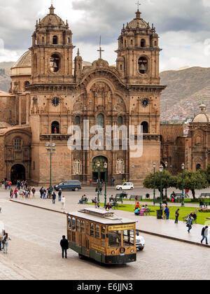 Iglesia de la Compañía de Jesus in Plaza de Armas - Cusco, Peru Stock Photo