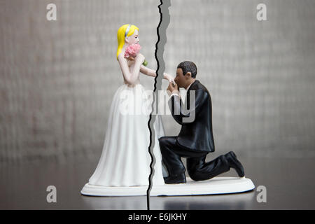 Divorce of a married couple Stock Photo