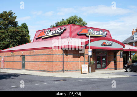 Pizza Hut restaurant in Blackpool, Lancashire, England Stock Photo