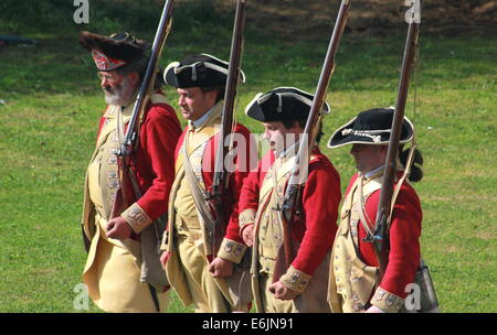 Napoleonic re-enactors at Whittington Castle Stock Photo