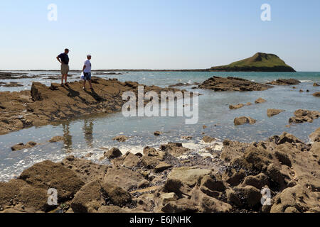 Worms Head Gower Peninsula Stock Photo