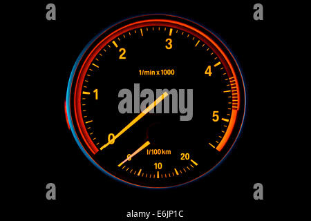 Diesel car tachometer Stock Photo