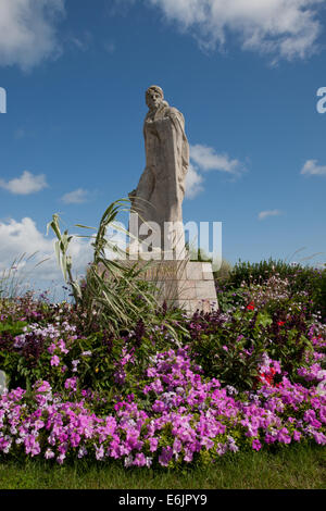 François-René, vicomte de Chateaubriand statue, St Malo, Brittany, France Stock Photo