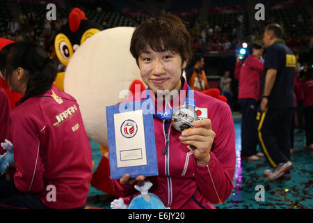 Ariake Coliseum, Tokyo, Japan. 24th Aug, 2014. Miyu Nagaoka (JPN), AUGUST 24, 2014 - Volleyball : FIVB World Grand Prix 2014 final round Medal Ceremony at Ariake Coliseum, Tokyo, Japan. © AFLO SPORT/Alamy Live News Stock Photo