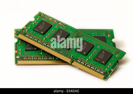 PC3 8500 DDR3 SDRAM laptop memory cards Stock Photo