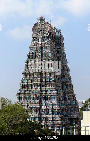 Meenakshi Amman Temple, Madurai, Tamil Nadu, South India, India Stock Photo