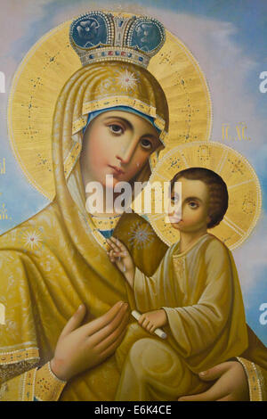 Religious painting inside the mausoleum, St George's Church, Topola, Serbia Stock Photo