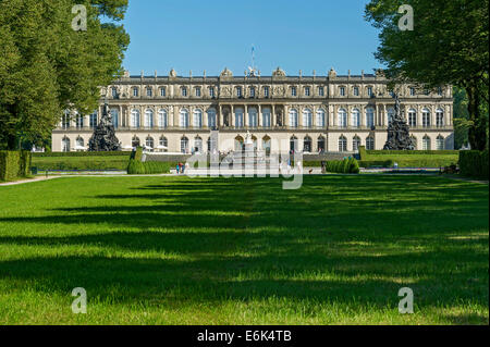 Herrenchiemsee New Palace, Schlosspark palace gardens, Herreninsel island, Chiemsee lake, Chiemgau, Upper Bavaria, Bavaria Stock Photo