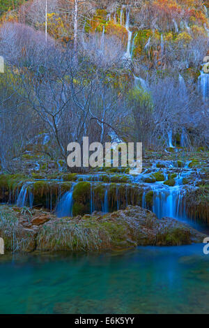 Cuervo River, Vega del Cororno, Serrania de Cuenca Natural Park, Cuenca province, Castilla-La Mancha, Spain Stock Photo