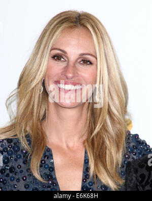 Los Angeles, California, USA. 25th Aug, 2014. JULIA ROBERTS attending the 66th Annual Primetime Emmy Awards arrivals at the Nokia Theatre. Credit:  TLeopold/Globe Photos/ZUMA Wire/Alamy Live News Stock Photo