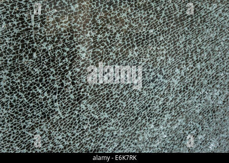 Shattered tempered glass Stock Photo