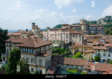 Bergamo Italy, view of the Citta Alta, upper city part of Bergamo,  Lombardy, Italy. Stock Photo