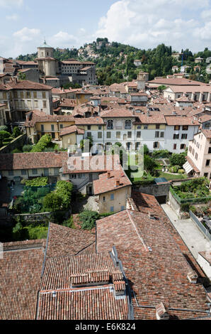Bergamo Italy, view of the Citta Alta, upper city part of Bergamo,  Lombardy, Italy. Stock Photo
