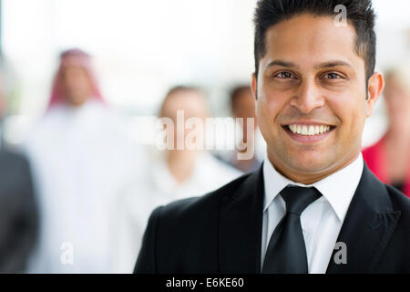 close up portrait of Indian businessman Stock Photo