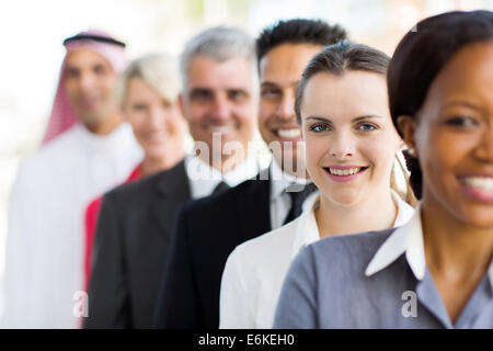successful businesswoman with group of business people Stock Photo