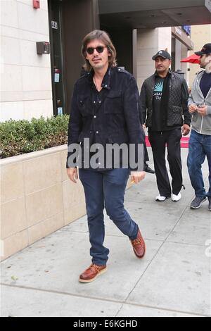 Lukas Haas leaves Wolfgang Pucks Restaurant  in beverly Hills  Featuring: Lukas Haas Where: Los Angeles, California, United States When: 18 Feb 2014 Stock Photo