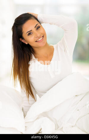 gorgeous young woman just waking up in the morning Stock Photo