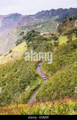 St Helena South Atlantic Road to Sandy Bay on south of the island Stock Photo