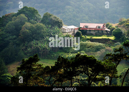 St Helena South Atlantic view of house perched on a hill Stock Photo