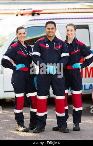 Portrait of Happy Indian Medical Team Standing In Hospital Corridor ...