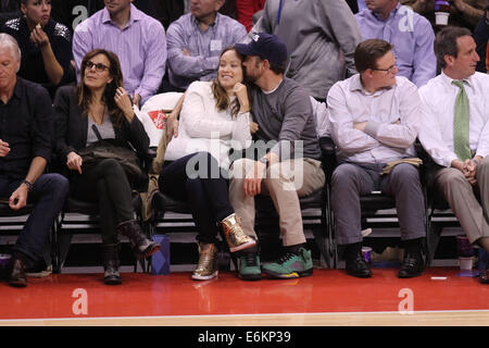 Celebrities at the Los Angeles Clippers v San Antonio Spurs NBA