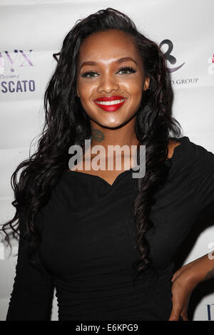 Los Angeles premiere of 'Basketball Wives LA' - Arrivals  Featuring: Lola Monroe Where: Los Angeles, California, United States When: 18 Feb 2014 Stock Photo