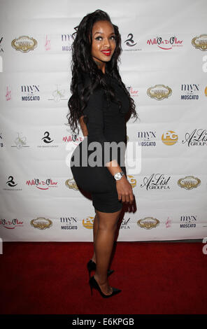 Los Angeles premiere of 'Basketball Wives LA' - Arrivals  Featuring: Lola Monroe Where: Los Angeles, California, United States When: 18 Feb 2014 Stock Photo