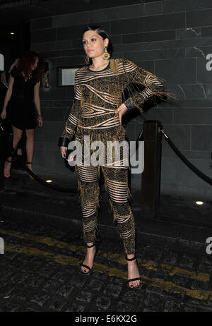 The BRIT Awards - Three Six Zero Group and ROC NATION Party at Hakkasan  Featuring: Jessie J Where: London, United Kingdom When: 19 Feb 2014 Stock Photo