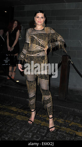 The BRIT Awards - Three Six Zero Group and ROC NATION Party at Hakkasan  Featuring: Jessie J Where: London, United Kingdom When: 19 Feb 2014 Stock Photo