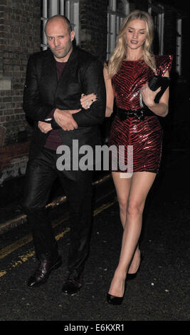 Celebrities attend a Brit Awards after party in Central London