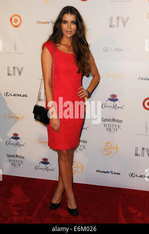 Club SI Swimsuit 50th anniversary at LIV Nightclub hosted by Sports Illustrated at Fontainebleau Miami  Featuring: Natasha Barnard Where: Miami, Florida, United States When: 19 Feb 2014 Stock Photo