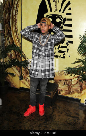 Tyga at the Exclusive Press Preview Of Tyga's Last Kings Flagship Store  Featuring: Tyga Where: Los Angeles, California, United States When: 21 Feb 2014 Stock Photo