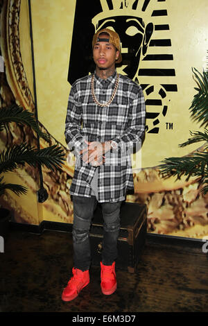 Tyga at the Exclusive Press Preview Of Tyga's Last Kings Flagship Store  Featuring: Tyga Where: Los Angeles, California, United States When: 21 Feb 2014 Stock Photo