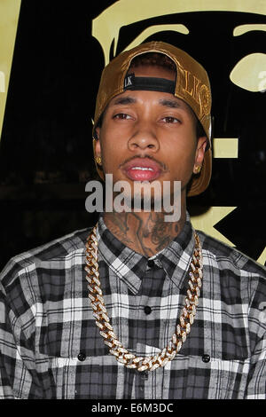 Tyga at the Exclusive Press Preview Of Tyga's Last Kings Flagship Store  Featuring: Tyga Where: Los Angeles, California, United States When: 21 Feb 2014 Stock Photo